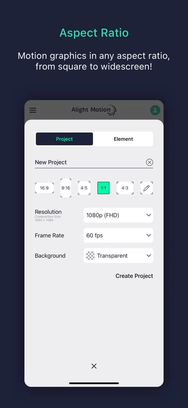 Alight Motion iOS Aspect